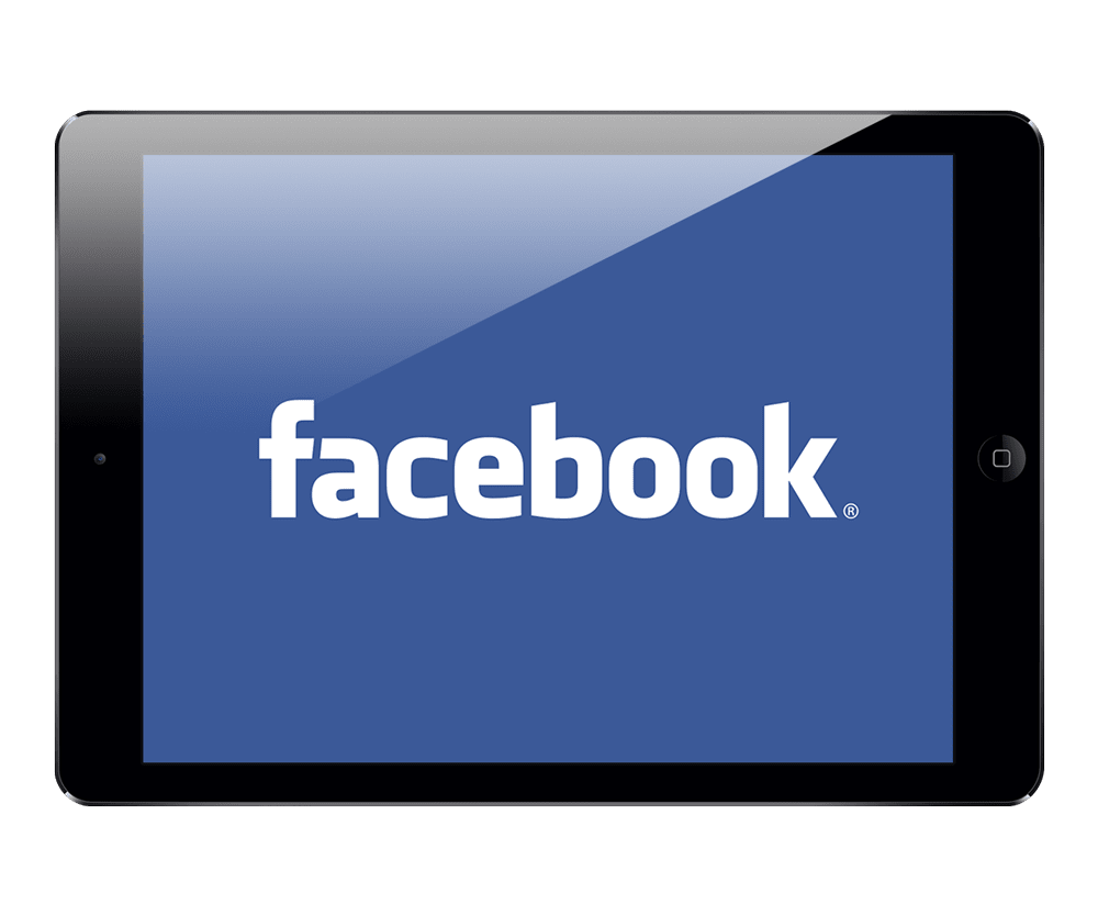 Logo des sozialen Netzwerks Facebook auf einem iPad