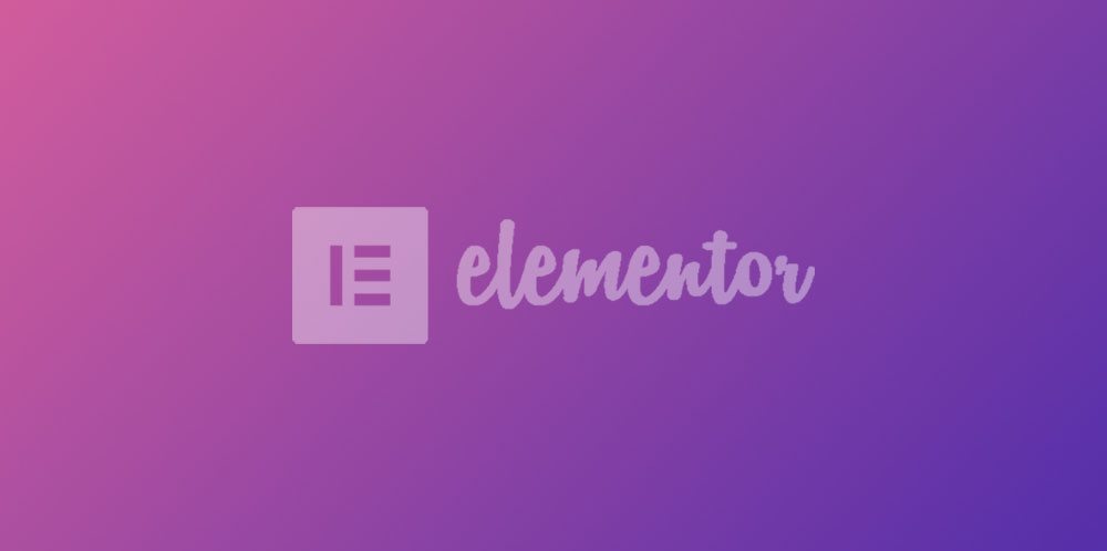 Logo des Elementor Page Builders auf einem Verlauf